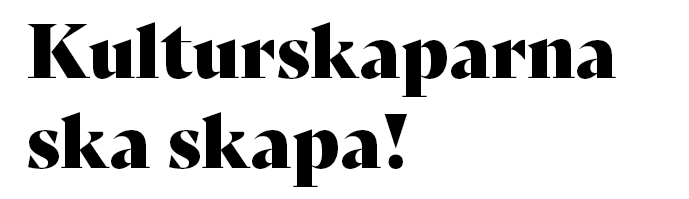 rubrik projekt "kulturskaparna ska skapa"