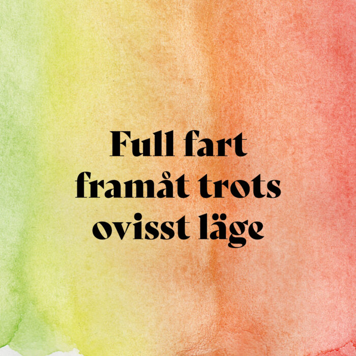 Läs mer om artikeln Full fart framåt trots ovisst läge