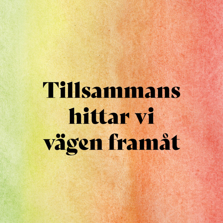 Läs mer om artikeln Tillsammans hittar vi vägen framåt