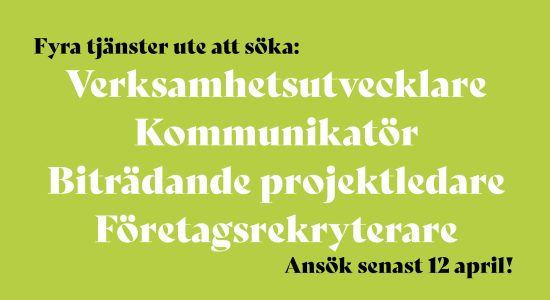 Fyra tjänster att söka